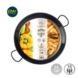 Vaello Paellera Tradicional de Acero Esmaltado Ø55 cm para 16 Personas