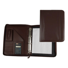 Q-connect Carpeta Portafolios Cremallera 4 Anillas 20mm con Calculadora y Bolsa Móvil, Marrón, Formato A4 (260x355 mm) Precio: 32.90000043. SKU: B1EX6DDN8W