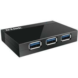 D-Link DUB-1340 Hub USB 3.0 con 4 Puertos y Alimentación Externa, Supervelocidad 5Gbps, Compatible USB 2.0/1.0