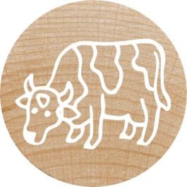 COLOP Set de sellos WOODIES "Farm Animation" de madera y caucho - Redondos 3cm (12 unidades) 165225