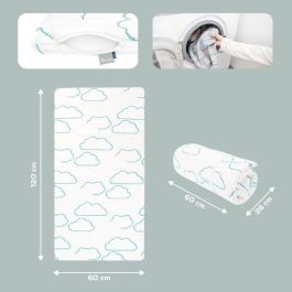 Babymoov Colchón de viaje Cosy'Lite Nomad 60x120cm - Plegable, Certificado Oeko-Tex 100, Tejido Reciclado y Funda Lavable, con Bolsa Transporte