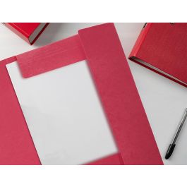 Carpeta Liderpapel Gomas A3 3 Solapas Carton Prespan Roja