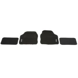 Dunlop Juego de 4 alfombrillas para coche 65x30x42cm Negro Textil/goma