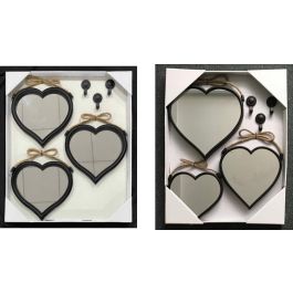 Juego de Espejos DKD Home Decor Espejo Corazón Negro PP 2 Unidades (27 x 3 x 27 cm) Precio: 35.50000003. SKU: B13FW3Q6XQ