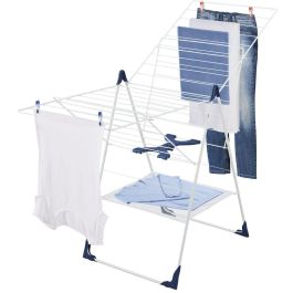 Leifheit 81409 Secadora de Pie Classic 250 Flex con 25m de Tendedero, Fácil Apertura/Cierre, Color Blanco