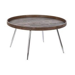 Mesa Centro Moderno DKD Home Decor Marron Plateado 78 x 41.5 x 78 cm Precio: 154.7900002. SKU: S3034302