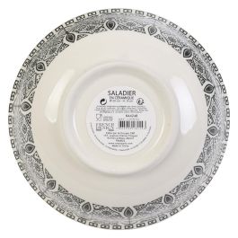 Home Deco Factory Bol Colección Mirage Diámetro 20 cm Altura 9 cm Beige Negro