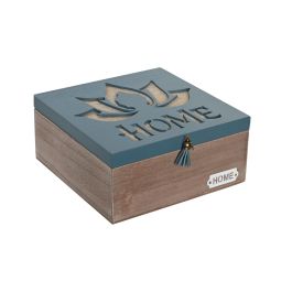 DKD Home Decor Caja Oriental Natural Verde 22 x 10 x 22 cm Precio: 8.99300556. SKU: B1347VJ3Q3