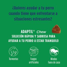 Adaptil Chews para Perros Ansiosos y Estresados - 30 Comprimidos Masticables Blandos con Calostro y Triptófano, Sabor Delicioso