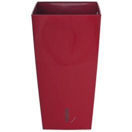 RIVIERA Eva Nueva maceta cuadrada de plástico - 37 x 37 x H 68.5 cm - 69 L - Rojo RIVIERA Eva Nueva maceta cuadrada de plástico - 37 x 37 x H 68.5 cm - 69 L - Rojo