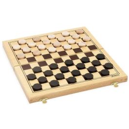 Jeujura Juego de damas con caja plegable serigrafiada y damas de madera. Medidas 30x16x4 cm. Ideal a partir de 5 años.