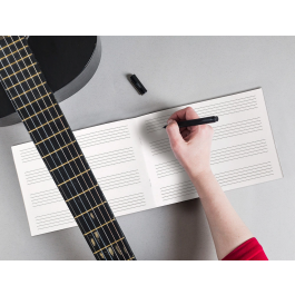 Liderpapel Bloc Música Pentagrama 5mm Cuarto 20 Hojas 100 g/m² Grapado