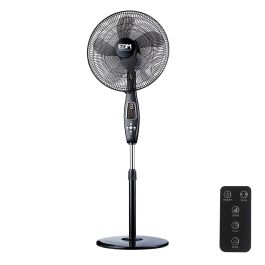 Edm Ventilador de Pie Negro 60W Ø40cm Altura Regulable 110-130cm Mando a Distancia con 5 Aspas y Temporizador Precio: 48.50000045. SKU: B1B6MRBCRZ