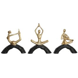 DKD Home Decor Figura Urban Yoga Aluminio Dorado Negro Largo 7 x Ancho 28 x Alto 35 cm (3 Unidades) Precio: 135.49999991. SKU: S3043196