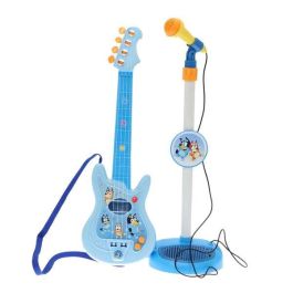 Guitarra y microfono con pie extensible bluey (altura regulable) 60x30x17 cm