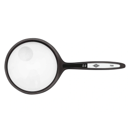 Q-connect Lupa Cristal Bifocal 62 mm Mango Curvo 2 y 4 Aumentos