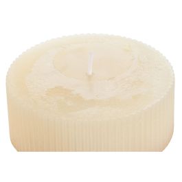 DKD Home Decor Vela Decorativa de Cera Crema Basicos 10x10x10 cm, 6 Unidades, 650g, Duración 85 horas