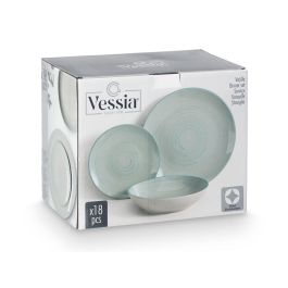 Set Vajilla 18 Pcs Espiral Azul Vessia 34X28CM (2 Unidades) Set Vajilla 18 Pcs Espiral Azul Vessia 34X28CM (2 Unidades)