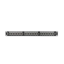 Lanberg Patch Panel 24 Puertos Cat6 RJ-45 Negro Metal 1U PPS6-1024-B