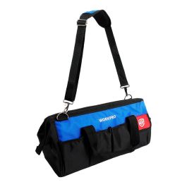 Workpro Bolsa de Herramientas 460 mm con Cremallera y Correa Ajustable, Compartimento Principal + 13 Bolsillos