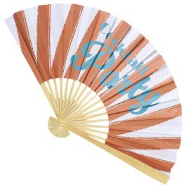 Home Deco Factory Abanico De Madera Dolce Vita Colección Naranja Azul Amarillo Rosa