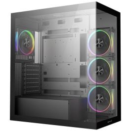 DeepCool CG580 4F V2 Midi Tower PC Gaming Negra con Ventana de Vidrio Templado para ATX/ITX/micro ATX