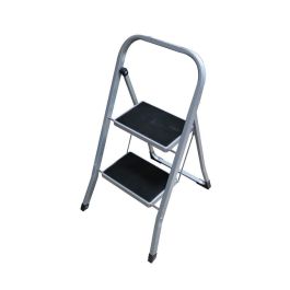 Edm Escalerilla de Acero con 2 Peldaños y Plataforma Antideslizante, Sistema de Seguridad Antiapertura, Gris 150 kg Precio: 28.78999948. SKU: S7914089