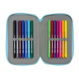 Plumier Triple Bluey Azul cielo 12,5 x 19,5 x 5,5 cm 36 Piezas