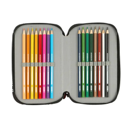 Safta Plumier Escolar Triple Cremallera 37 Piezas F.C. Barcelona 195x125x55 mm