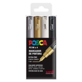 POSCA Pc-1M-4C Estuche 4 Marcadores No Permanentes Punta Fina 0.7 mm, Colores Surtidos Metálicos Precio: 10.50000006. SKU: S8418982