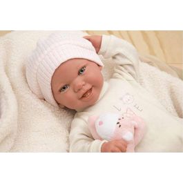 Muñecas Arias Muñeca Reborn 45 cm Viviane c/Manta y Peluche - Muñeca Reborn de 45 cm para niñas