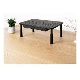 TooQ Soporte Monitor TQMR087 Elevador Multiusos Portátil Cajón Negro hasta 20kg Ergonómico