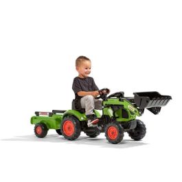 Falk Retroexcavadora CLAAS Arion 410 con Remolque Caja Abierta, Volante con Bocina y Barra Antivuelco, Niños +2 Años Falk Retroexcavadora CLAAS Arion 410 con Remolque Caja Abierta, Volante con Bocina y Barra Antivuelco, Niños +2 Años