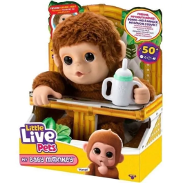 Moose Toys Little Live Pets My Baby Monkey - MOO0630996265581 - Mono interactivo con accesorios