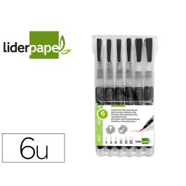 Pincel Liderpapel Recargable Para Productos Acuarelables Set De 6 Unidades Grosor Puntas Surtidas