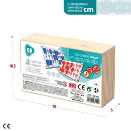 Juego bingo de madera con 36 cartones Juego bingo de madera con 36 cartones