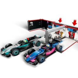 Lego City 60444 Juego de Garaje F1 y Mercedes-AMG y Coches Alpine para niños de 7 años