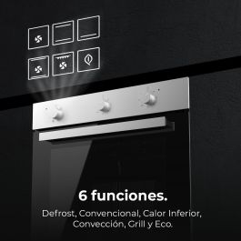 Cecotec Horno Multifunción Bolero Hexa Inox 2800W 70L Temporizador y Vapor