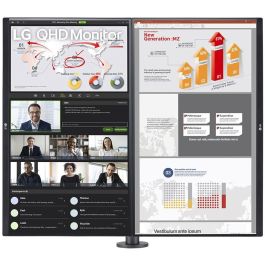 LG 27QP88DP-BS Monitor Ergo Dual 27'' QHD (2560x1440) IPS 5ms HDMI DisplayPort USB-C Pivot VESA Negro