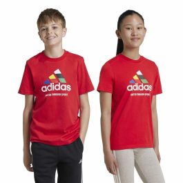 Camiseta de Manga Corta Unisex Adidas Tiro Nations Pack Graphic Rojo