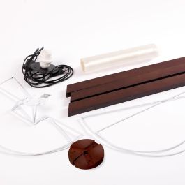 Lámpara de Suelo Trípode de Madera Estilo Nórdico Rústico Natural OPV-780SGN3436