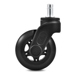 Sharkoon Gamingstühle Rollen-Set Skiller SW10 - Ruedas Giratorias, Set de 5, Negro PU, 7.5 cm, Compatible con SKILLER y ELBRUS