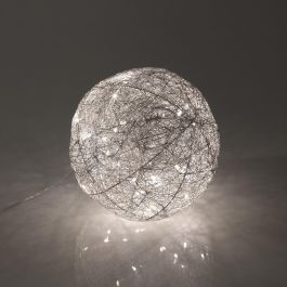Bola Plateada En 3D Luminosa 15Cm Versa (4 Unidades) Bola Plateada En 3D Luminosa 15Cm Versa (4 Unidades)