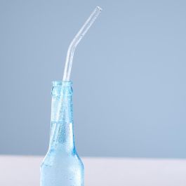 Day Juego De 4 Pajitas Reutilizables De Vidrio Borosilicado Transparentes 21.5 Cm