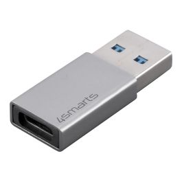 4smarts Adaptador USB-A 3.0 a USB-C 540275 (2 Piezas) Gris, Velocidad 5 Gbit/s, Bidireccional, Plug and Play