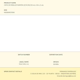 Tesa Cinta de Embalar de Polipropileno Marrón 28 micras 50 mm x 66 m, Pack de 6 Unidades