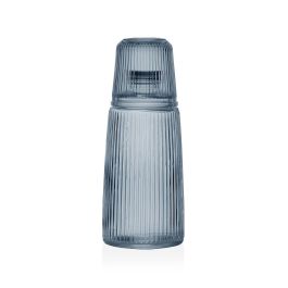 Botella de Agua Versa Azul Vidrio Aluminio 10,3 x 26 x 10,3 cm Botella de Agua Versa Azul Vidrio Aluminio 10,3 x 26 x 10,3 cm