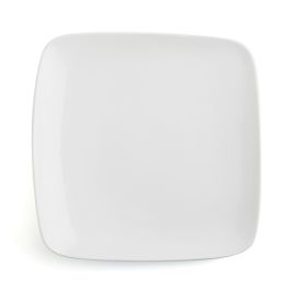 Ariane Plato Llano Porcelana Ala Elevada Vital Square 30x30 cm Blanco Reforzado Apilable Apto Microondas Lavavajillas (Pack 6 Unidades)