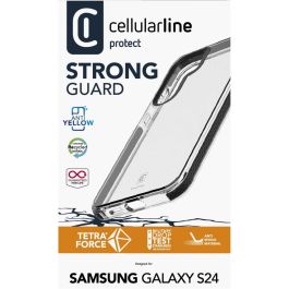 Cellularline Tetra Force Strong Guard Funda Antichoque para Samsung Galaxy S24 Negro Antibacteriana Microban Ultraprotectora 15.8cm (6.2")