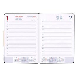 Agenda Encuadernada Liderpapel Dorios 170x240 mm Dia Pagina Color Negro Papel 70 gr